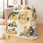 Personalized Honey Classic Winnie the Pooh and Friends Soft Throw Blanket with Name Nusery Decor Birthday Baby Shower Gift for Newborns Kids