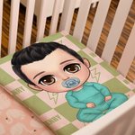 Personalized Cute Cartoon Character Checkered Lightning Design Soft Throw Blanket with Multiple Names Home Decor Birthday Gift Boys Girls