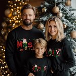 Personalized Lovely Christmas Family Matching T-shirt Sweatshirt Baby Bodysuit with Name Garment Merry Christmas Gift for Family