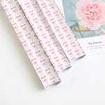 Personalised Pink Coquette Bow Wrapping Paper with Name Birthday Christmas DIY Craft Gift Packaging Gift for Women Girls