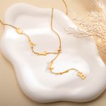 Personalized Dainty Lariat Y Letter Drop Necklace with Name Minimalist Jewelry Birthday Anniversary Gift for Women