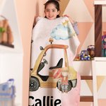 Gepersonaliseerde Cartoon Engineering Voertuig Zachte Throw Deken met Naam Home Decor Verjaardagscadeau voor kinderen Engineering Car Enthousiast