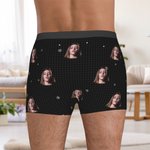 Personalized Jingle My Bells Face Photo Boxer Brief with Name Funny Quote Men's Underwear Valentine's Day Christmas Gift for Him