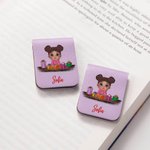 Marque-page magnétique personnalisé pour garçon et fille avec nom Plusieurs couleurs disponibles Cadeau de Noël pour le rat de bibliothèque et l'amateur de livres