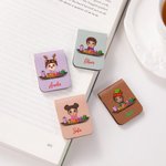 Marque-page magnétique personnalisé pour garçon et fille avec nom Plusieurs couleurs disponibles Cadeau de Noël pour le rat de bibliothèque et l'amateur de livres