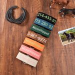 Bandes d'Identification Personnalisées avec Numéro et Texte Brodés pour Pâturon de Cheval Multicolores Cadeau de Vacances pour Amoureux des Chevaux