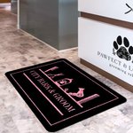 Paillasson personnalisé avec texte pour salon de toilettage Cadeau d'affaires pour toiletteur d'animaux de compagnie