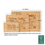 Personalized Milk Cookies for Santa FSC Bamboo Engraved Charcuterie Cutting Board with Juice Groove Christmas Housewarming Gift for Family Friend