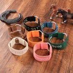 Bandes d'Identification Personnalisées avec Numéro et Texte Brodés pour Pâturon de Cheval Multicolores Cadeau de Vacances pour Amoureux des Chevaux