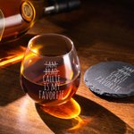 Posavasos de pizarra con 1-4 nombres grabados Divertido regalo de cumpleaños para el día del padre Esposo