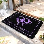 Paillasson personnalisé avec texte pour salon de toilettage Cadeau d'affaires pour toiletteur d'animaux de compagnie