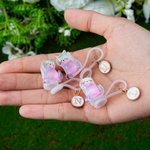 Personalised Shiny Rainbow Cat Reusable Silicone Straw Topper with Initial Charm Accessory for Stanley Tumbler Birthday Party Gift for Her