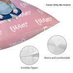 Taie d'oreiller personnalisée en forme de dessin animé de fille avec nom de sirène Cadeau d'anniversaire et de Noël pour fille