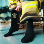 Chaussettes en 100% Coton Respirable Personnalisées avec Ville Nom et Logo du Service des Pompiers Cadeau Anniversaire Fin d'Études pour Pompier