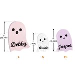 Ornamento da scrivania personalizzato multicolore con nome di fantasma Halloween Regalo per la famiglia