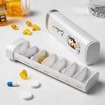 Personalised Cartoon Character Birth Flower Push-pull Food-grade Weekly Pill Organizer Box with Name Get Well Soon Birthday Gift for Family Friends