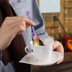 Personalisierter Mehrfarbiger Bass Löffel mit Namen Gravur Küchen Lustiges Geburtstag Geschenk für Bassisten Musikliebhaber