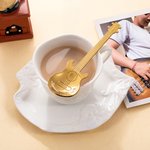 Personalisierter Mehrfarbiger Bass Löffel mit Namen Gravur Küchen Lustiges Geburtstag Geschenk für Bassisten Musikliebhaber