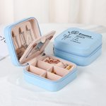 Coffret à bijoux portable personnalisé avec nom et fleur de naissance Cadeau d'anniversaire de fête des mères Cadeau d'enterrement de vie de jeune fil