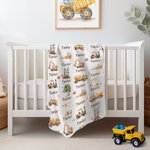 Henkilökohtainen Cartoon Engineering Vehicles Nimi Cloud Soft Throw Blanket Home Decor syntymäpäivälahja lapsille Engineering Car Enthusiastille