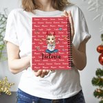 Personalizzato Cartoon mamma nonna nascita bouquet di fiori A5 quaderno a spirale con nomi e 120 pagine foderate compleanno regalo di Natale per le do