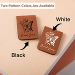 Personalized Floral Butterfly Insect Magnetic PU Leather Bookmark Clip with Name School Office Stationary Supplies Birthday Gift for Bookworms