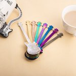 Personalisierter Mehrfarbiger Bass Löffel mit Namen Gravur Küchen Lustiges Geburtstag Geschenk für Bassisten Musikliebhaber