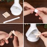 Personalised Mid-Century Modern Style Mini LED Tabletop Fireplace Light with Miniature Firewood Holiday Party Christmas Decor Gift for Family Friend