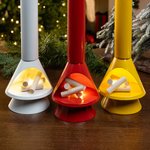 Personalised Mid-Century Modern Style Mini LED Tabletop Fireplace Light with Miniature Firewood Holiday Party Christmas Decor Gift for Family Friend