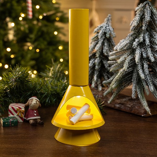 Personalized Mid-Century Modern Style Mini LED Tabletop Fireplace Light with Miniature Firewood Holiday Party Christmas Decor Gift for Family Friend