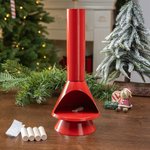 Personalised Mid-Century Modern Style Mini LED Tabletop Fireplace Light with Miniature Firewood Holiday Party Christmas Decor Gift for Family Friend