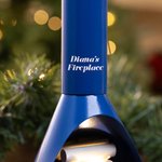 Personalised Mid-Century Modern Style Mini LED Tabletop Fireplace Light with Miniature Firewood Holiday Party Christmas Decor Gift for Family Friend