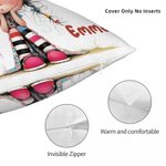 Embrace the Joy Your Favorite Girl - Personalized Cartoon Quirky Girl Throw Pillow Cover