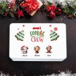 Personalizzato Cookie Crew albero di Natale Highland Cow Food Grade metallo biscotto scatola di latta con nome regalo di Natale per la famiglia