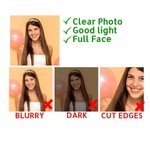 Personalized Portrait Photo Bunting Banner Paper Cut with Hanging Rope Birthday Party Decor Gift for Friends Family