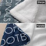 Couverture Polaire Sherpa Personnalisée avec Nom et Numéro Cadeau pour Joueur Athlète Passionnés de Sport