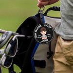 Henkilökohtainen PU Nahka Cartoon Character Golf Tee haltija varastointi laukku säädettävä vyö solki kannettava urheilu lisävaruste lahja golf pelaajille