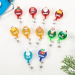 Personalisierte Glitter Santa Hut Rentier Lebkuchen Schneemann Badge Reel mit Namen Dankeschön Weihnachtsgeschenk für Krankenschwestern Ärzte medizini