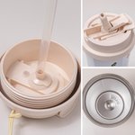 Personalized  Birth Flower Name Cartoon 17oz Insulated Travel Coffee Cup with Leakproof Lid and Silicone Straw Birthday Gift for Women Kids