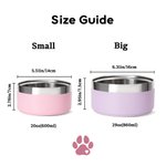 Personalised Pet Photo Food-grade Stainless Steel Non-slip Dog Cat Bowl Water Dish with Name Pet Feeding Supplies Birthday Gift for Pet Owners