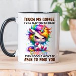 Personlig rolig grinig tecknad djur 11oz mugg med namn Tillbaka till skolan födelsedagspresent för familj vän