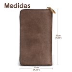 Cartera de cuero PU personalizada con diseño retro de gato varios compartimentos y cremallera metálica ideal para cumpleaños y aniversarios