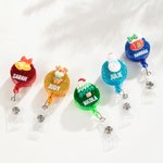 Personalisierte Glitter Santa Hut Rentier Lebkuchen Schneemann Badge Reel mit Namen Dankeschön Weihnachtsgeschenk für Krankenschwestern Ärzte medizini