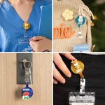 Personalisierte Glitter Santa Hut Rentier Lebkuchen Schneemann Badge Reel mit Namen Dankeschön Weihnachtsgeschenk für Krankenschwestern Ärzte medizini