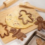 Personalized 3D Printed Snowman Elf Gingerbread Boy Girl Design Cookie Cutter Stamp with Name Christmas Housewarming Gift for Kids Family