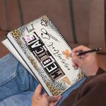 Personalized Leopard Cartoon Nurse Doctor Spiral A5 Notebook with 120 Lined Pages and Name Birthday Appreciation Gift for Medical Workers Students