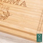 Gepersonaliseerde Gegraveerde Werelds Beste Oma Meerdere Data FSC Bamboe Charcuterie Snijplank met Sapgroef Housewarming Huwelijkscadeau voor Familie