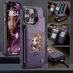 Etui de téléphone à rabat en cuir avec porte-cartes et blocage RFID Cadeau d'anniversaire pour femmes