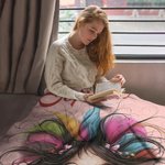 Personalizado Multicolor Quirky Cartoon Girl Soft Throw Blanket with Name Home Decor Birthday Gift for Girls Women