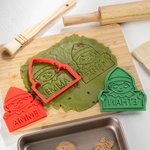 Personalized 3D Printed Snowman Elf Gingerbread Boy Girl Design Cookie Cutter Stamp with Name Christmas Housewarming Gift for Kids Family